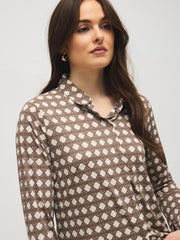Geo Print Blouse