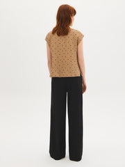 Polka Dot Dolman Sleeve Blouse