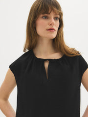 Tie-Front Dolman Sleeve Blouse