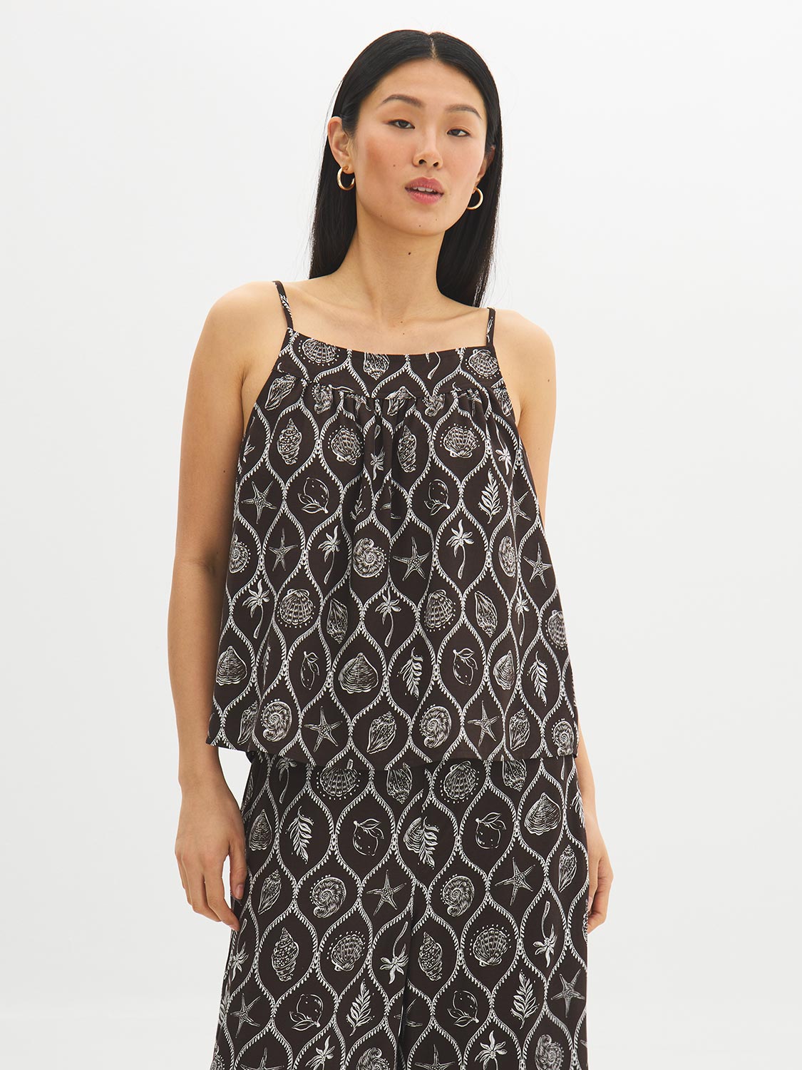 Seashell Print Tank Top