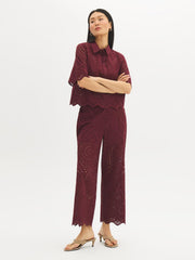 Cotton Eyelet Embroidered Blouse