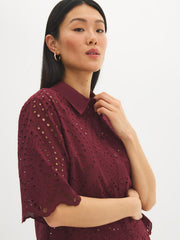 Cotton Eyelet Embroidered Blouse