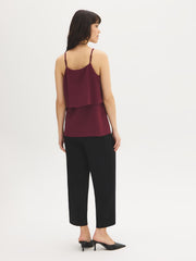 Lace Detail Crinkle Tank Top