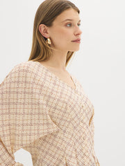 Printed Chiffon Batwing Blouse