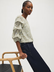 Tiered Bubble Sleeve Top