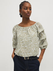 Tiered Bubble Sleeve Top