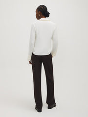Bow Button-Front Blouse