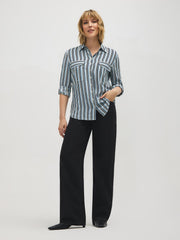 Striped Utility Blouse