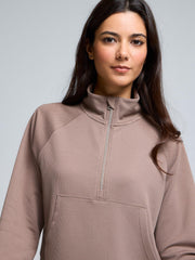 Half-Zip Ribbed Sweatshirt