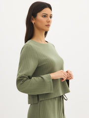 Crew Neck Cloud Fleece Top
