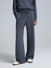 Wide-Leg Ribbed Pants