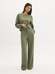 Wide-Leg Cloud Fleece Pants