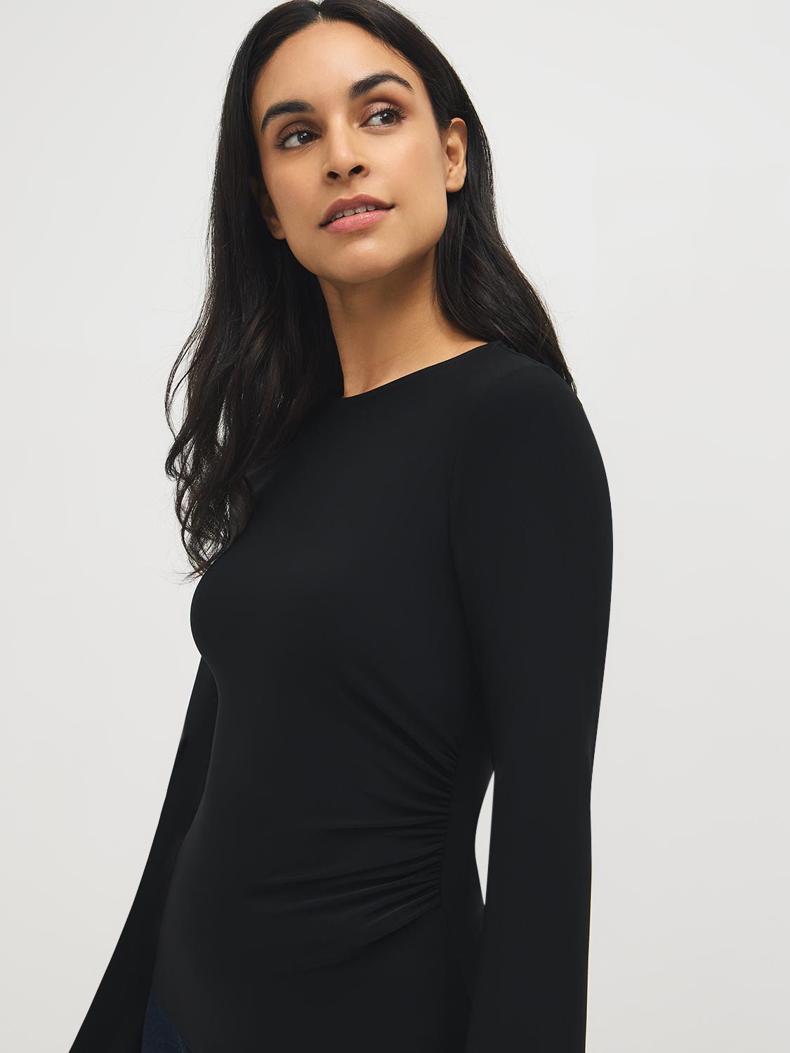 Crew Neck Top With Bell Sleeves