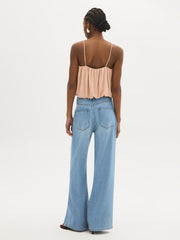 Lace Trim Bubble Hem Cami