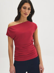 Asymmetrical Ruched Top