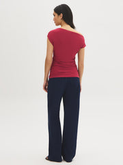 Asymmetrical Ruched Top