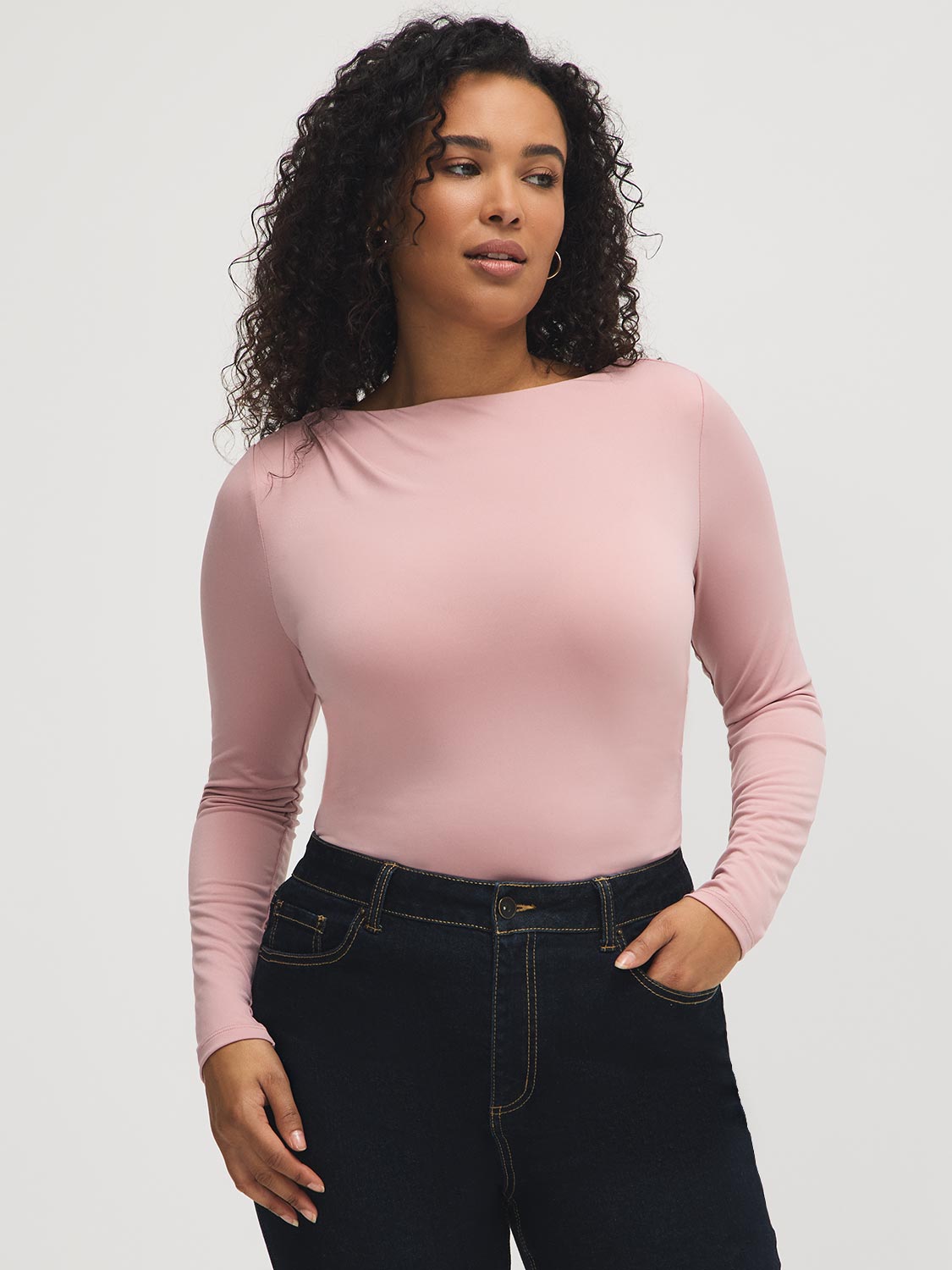 Boat Neck Asymmetrical Top