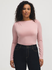 Boat Neck Asymmetrical Top