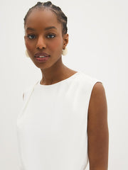 Sleeveless Ruched Hem Top