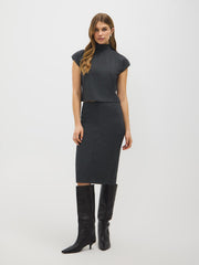 Mock Neck Cropped Top