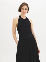 Textured Halter Crop Top