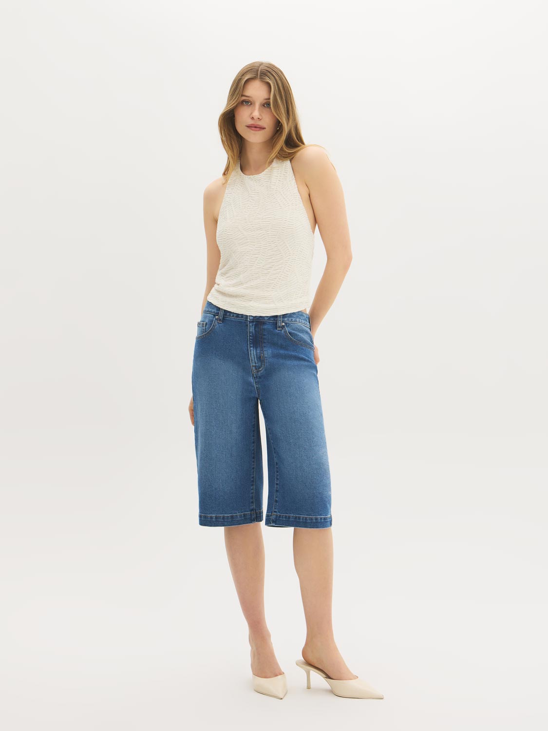 Textured Halter Crop Top