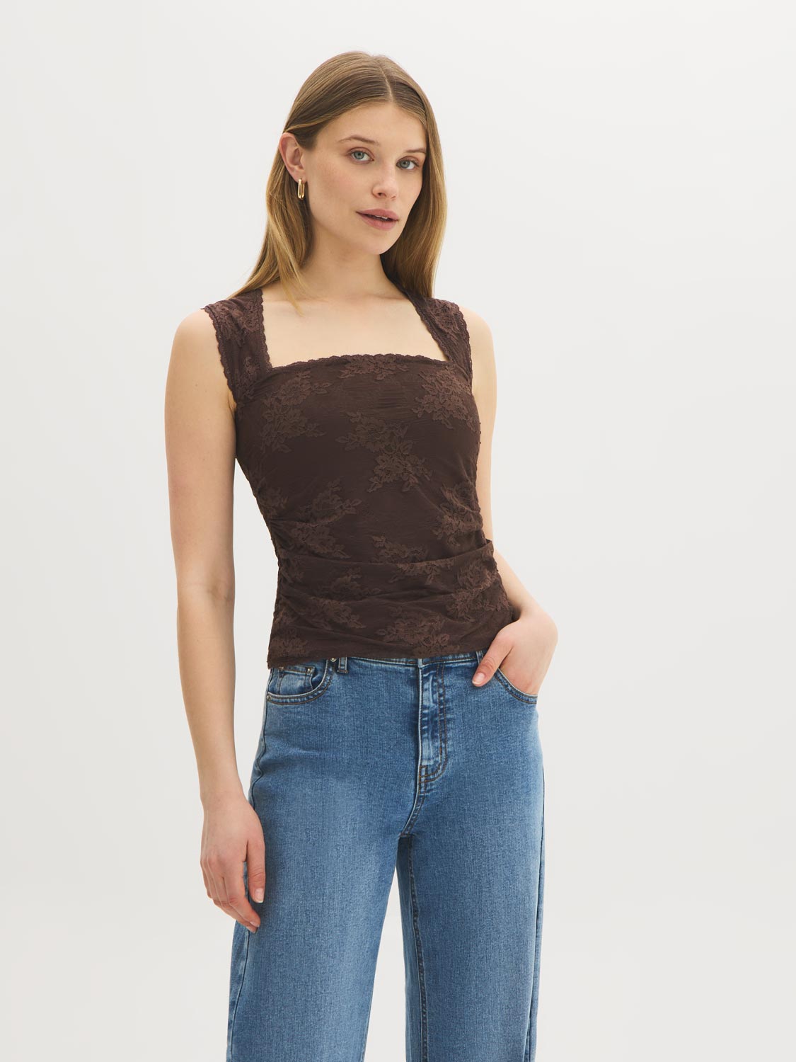 Sleeveless Lace Top