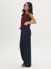 Buckle Detail Textured Top