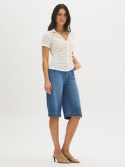 Lace Johnny Collar Top