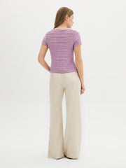 Textured Button-Front Top