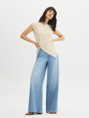 Asymmetrical Knot Detail Top