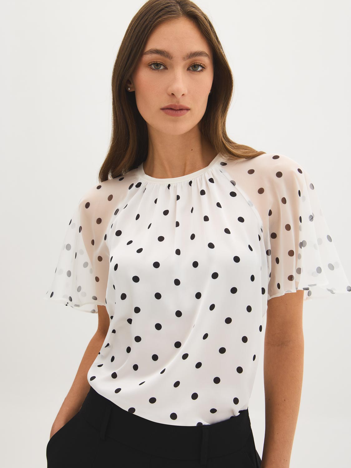 Mixed Media Printed Top
