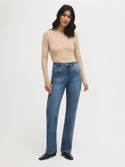 Floral Tonal Mesh Top