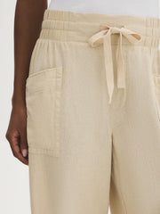 Linen-Blend Wide-Leg Pants