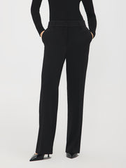 Wide-Leg Twill Pants