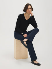 Straight Leg Crepe Pants