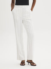 Striped Straight-Leg Pants