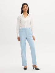 Mid-Rise Straight-Leg Pants