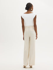Striped Wide-Leg Pants