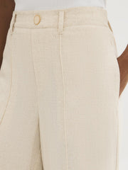 Linen Blend Culotte Pants