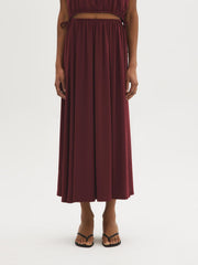 Front Slit Midi Skirt