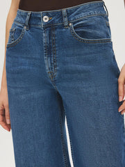 Cotton-Blend Barrel Jeans