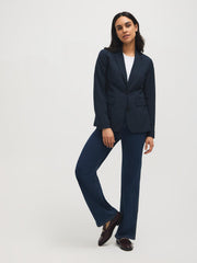 Cotton-Blend Wide-Leg Jeans
