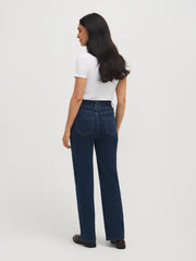 Cotton-Blend Wide-Leg Jeans