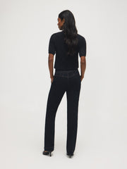 3-Button Waistband Bootcut Jeans