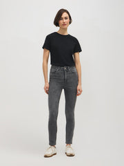 Cotton-Blend High-Waisted Skinny Jeans
