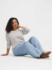 Drawstring Wide-Leg Jeans
