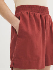 Linen-Blend Shorts