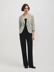 Cuffed Sleeve Boucle Blazer