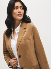 Faux Suede Blazer